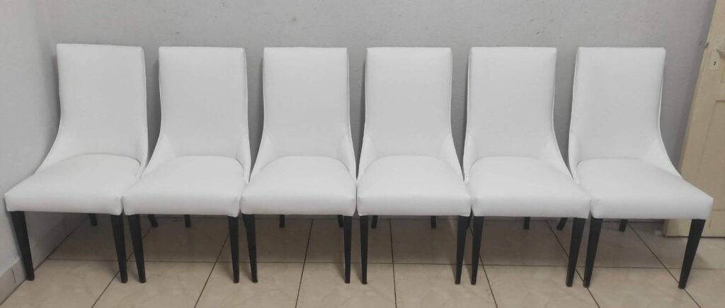 Reforma de cadeira em couro legítimo em São Paulo - antes e depois